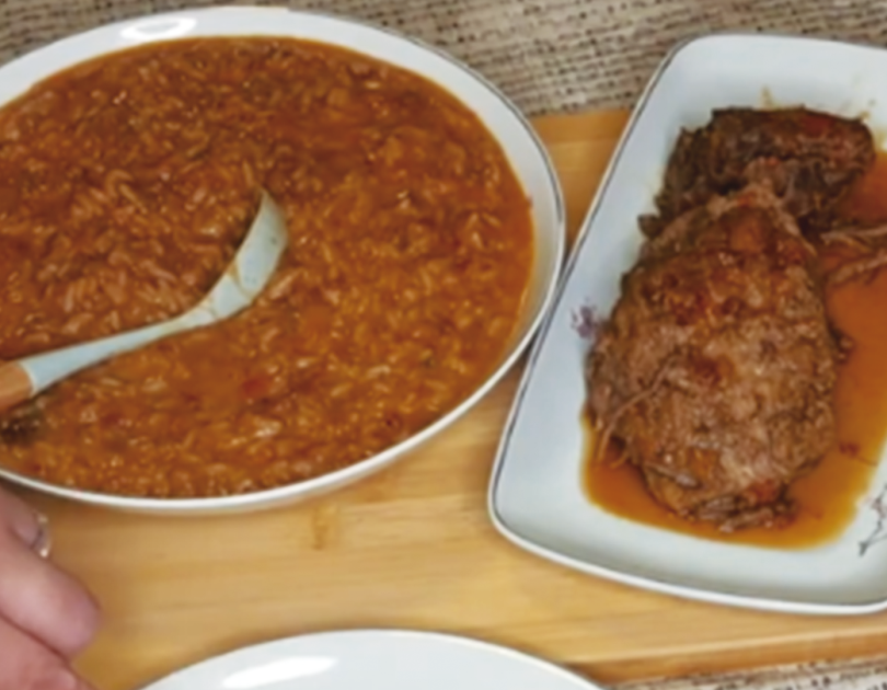Fraldinha com arroz cremoso